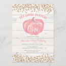 Search for pink gold pumpkin invitations Our little pumpkin