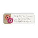 Search for gerbera daisy wedding return address labels Country