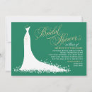 Search for green and gold bridal shower invitations Elegant