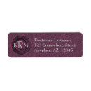 Search for purple monogram return address labels Letter