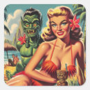 Search for vintage bar stickers Tiki