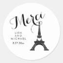 Search for eiffel tower wedding stickers Thank you