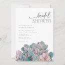 Search for succulent bridal shower invitations Pastel