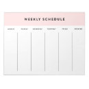 Search for weekly schedule notepads Organization