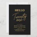 Search for gold 21st birthday invitations Chic