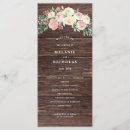 Search for pink floral wedding programs Rustic
