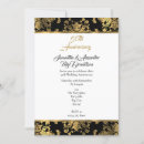 Search for black gold damask wedding invitations Classy