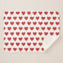 Search for white and red heart pattern blankets Cute