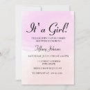 Recherche de pastel pink baby girl shower invitations Moderne