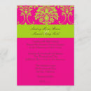 Search for lime green damask invitations Baroque
