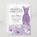Search for purple 80th birthday invitations Floral