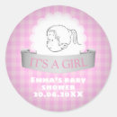 Search for birth announcement stickers Its a girl