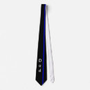 Search for thin blue line ties Black