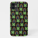Search for happy st patricks day iphone cases Four leaf clovers