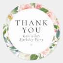 Search for floral pink stickers Girl birthday