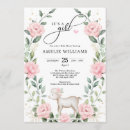 Search for lamb baby girl shower invitations Elegant