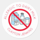 Search for dairy allergy stickers Allergic