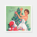 Search for retro christmas napkins Vintage
