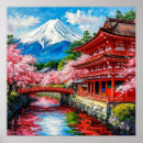Recherche de temple japonais posters Fleurs de cerisier