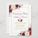 Search for marsala engagement party invitations Rustic