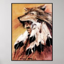 Recherche de copie de loup posters Natif américain