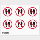 Search for red warning stickers Forbidden