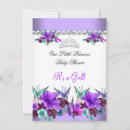 Search for purple and teal baby shower invitations Butterfly