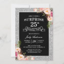 Search for 25th surprise birthday invitations Floral
