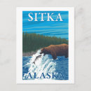 Recherche de pêche alaska cartes postales Ours