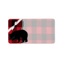 Search for plaid wedding return address labels Black