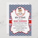 Search for sailor baby shower invitations Red