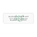 Search for mint return address labels Monogrammed
