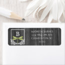 Search for dragonfly return address labels Wooden