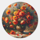 Recherche de red poppies autocollants Floral