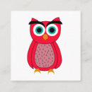 Recherche de hiboux cartes visite Pour enfants