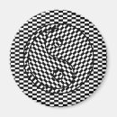 Recherche de de yang de yin refrigérateur magnets Psychédélique