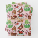 Search for christmas cupcake wrapping paper Snowman