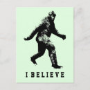 Search for believers postcards Bigfoot
