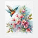 Search for hummingbird flowers blankets Animal