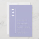 Search for plain purple invitations Modern