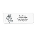 Search for horse head return address labels Animal