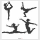 Recherche de silhouette de gymnastique autocollants Fille