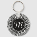 Search for black white flowers keychains Pattern