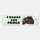 Search for frog bumper stickers I brake for frogs