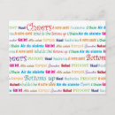 Recherche de différentes langues cartes postales Vin