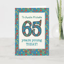 Recherche de 65 anniversaire cartes Coloré