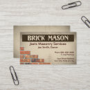 Search for masonry business cards Brick layer