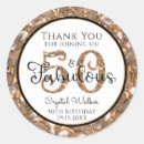 Search for 50th birthday thank you stickers Stylish