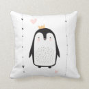 Recherche de petit pingouin coussins Petite fille