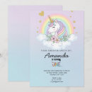 Search for magical unicorn invitations Pastel